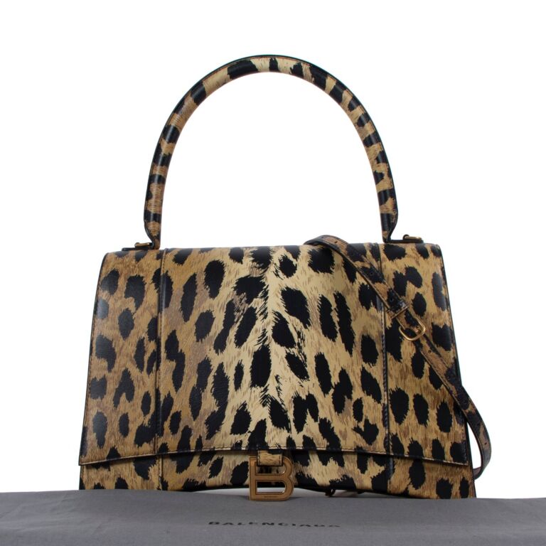 Balenciaga hourglass leopard best sale