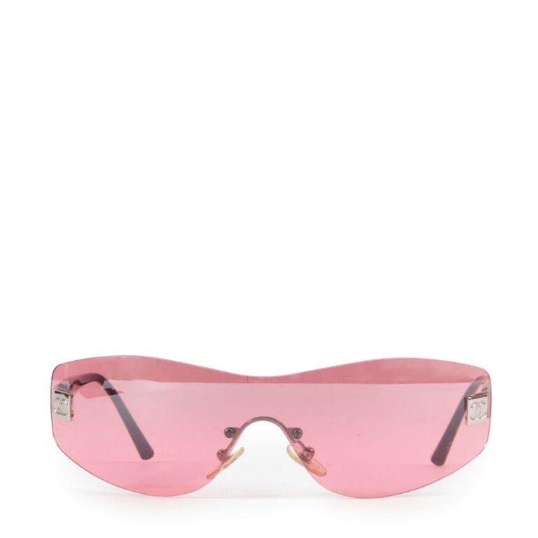 CHANEL Crystal CC Logo Sunglasses 4017-D Pink 70596