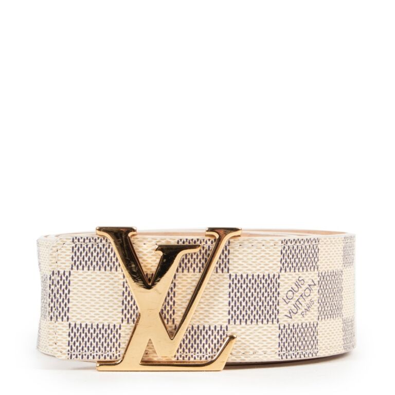 Louis Vuitton Damier Azur Canvas Belt - Size 95 ○ Labellov ○ Buy and Sell  Authentic Luxury