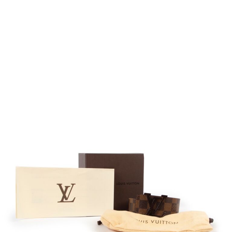 Louis Vuitton, a Damier Ebene 'LV Initiales' belt, size 100, 2011