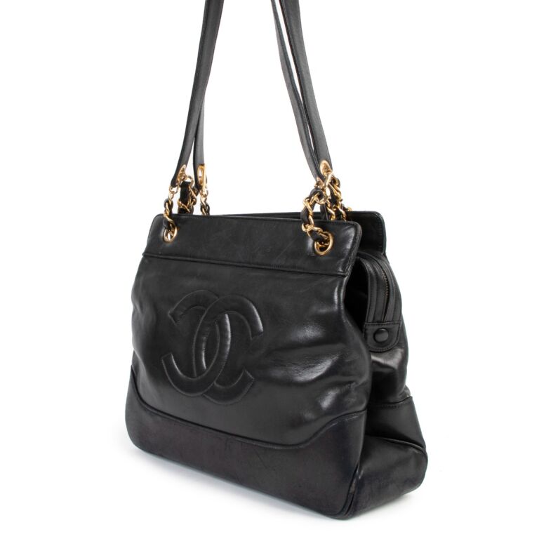 Used Black Chanel Vintage Black Beige Leather Jacket Shoulder Bag Limited  Edition Houston,TX