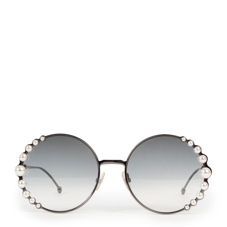 Fendi ribbon and pearl sunglasses new arrivals