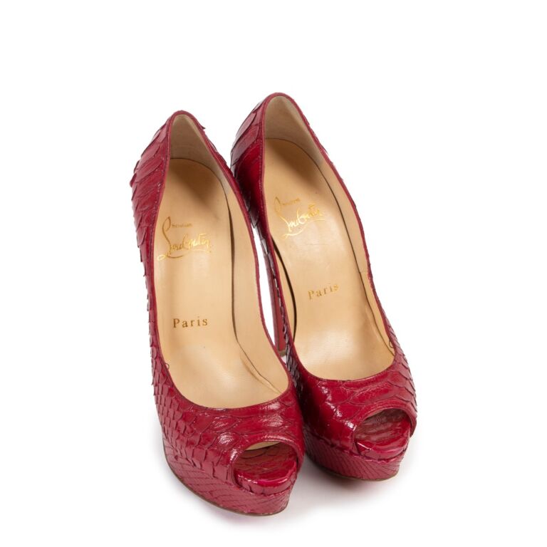 Christian louboutin python heels hot sale