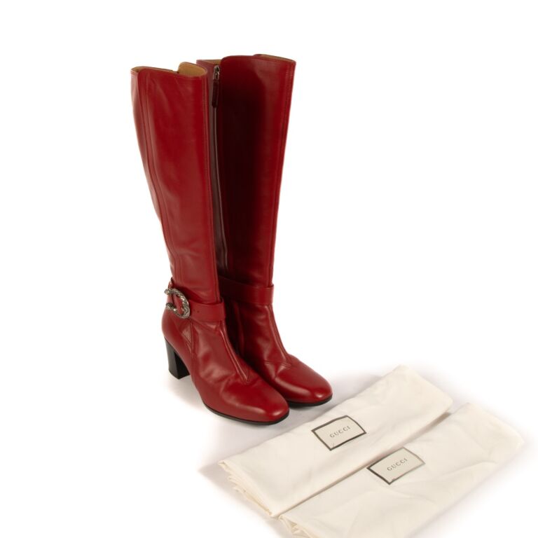 Gucci boots red outlet