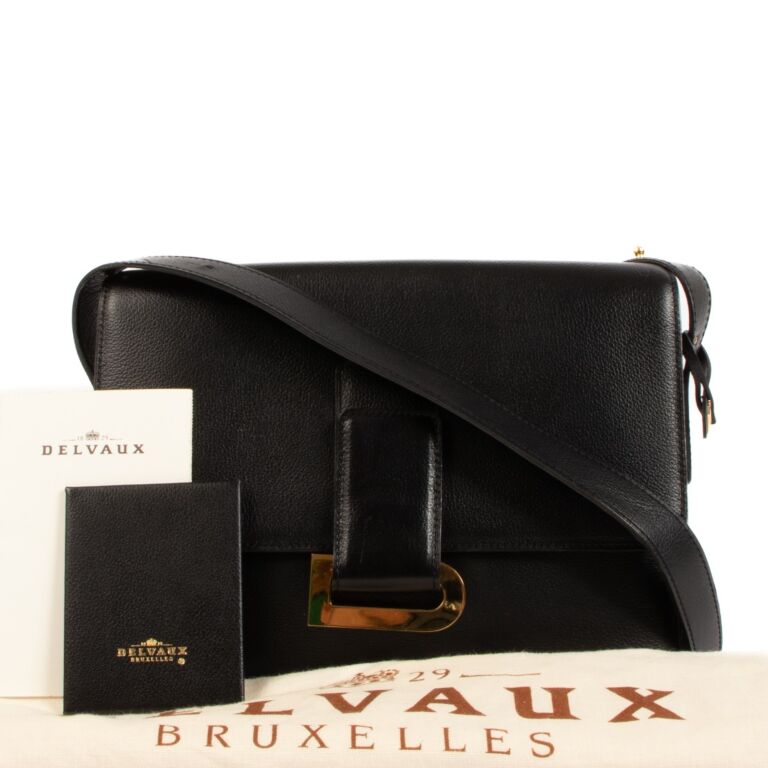 Delvaux Poirier Black Jumping Crossbody Bag ○ Labellov
