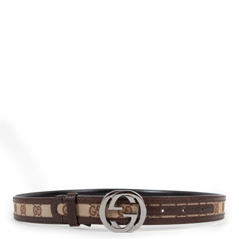 Gucci GG Canvas Belt Size 95 Labellov Buy and Sell