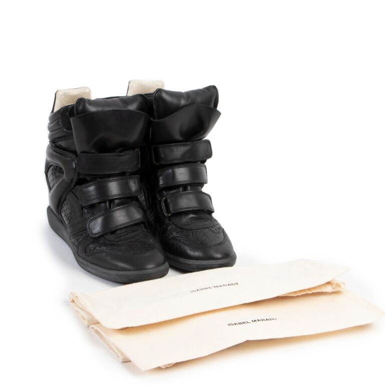 Isabel Marant Bekett Black Leather Sneakers - Size 37