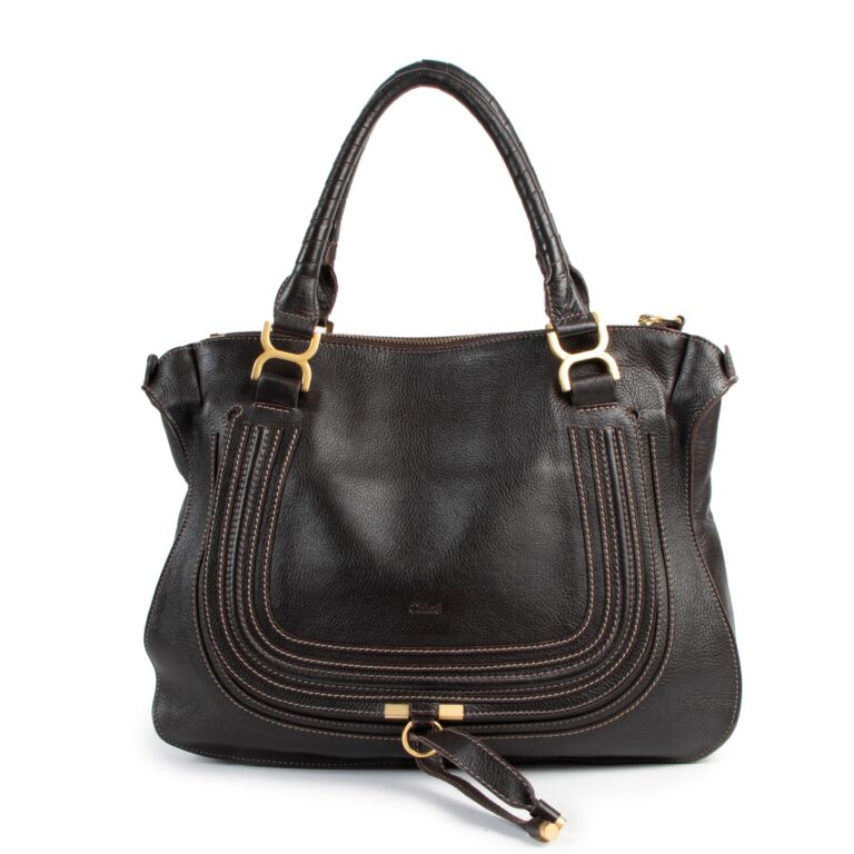 Chlo Chocolate Brown Marcie Large Shoulder Bag Labellov Buy