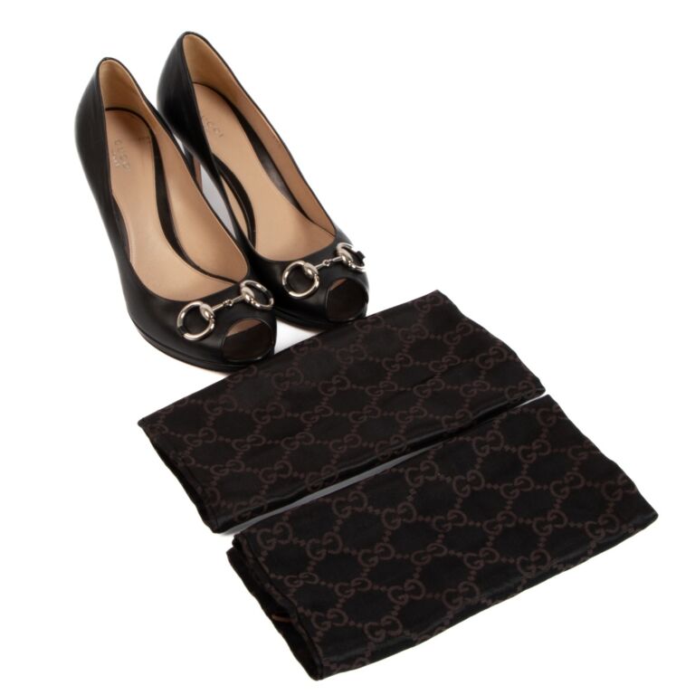 Gucci Women's Crystal Embellished Horsebit 85 Leather Mule