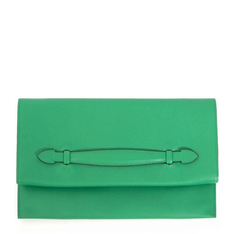 Hermès PliPlat Bambou Evercolor Clutch Labellov Buy and Sell Authentic ...