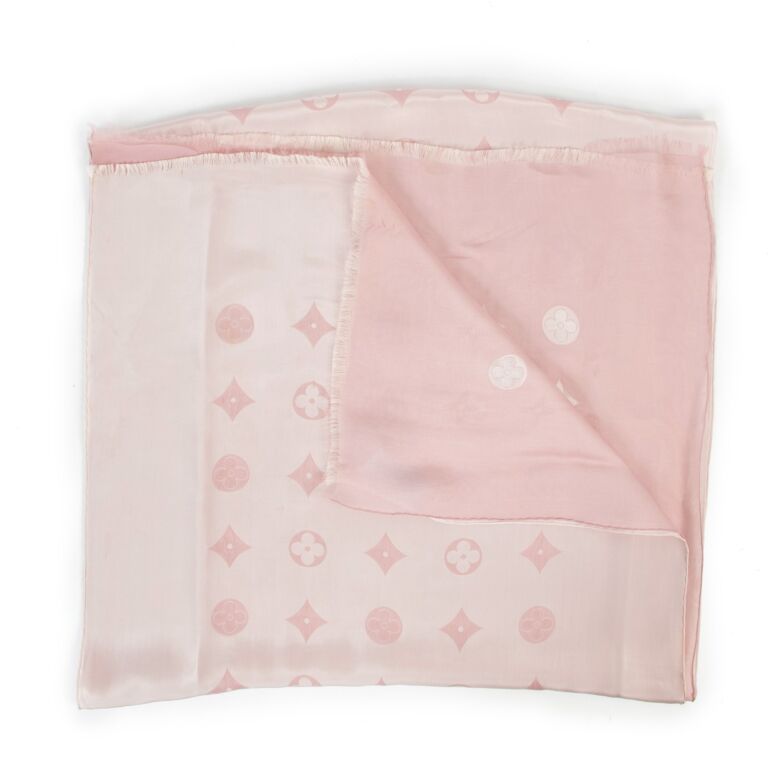 vuitton pink monogram scarf