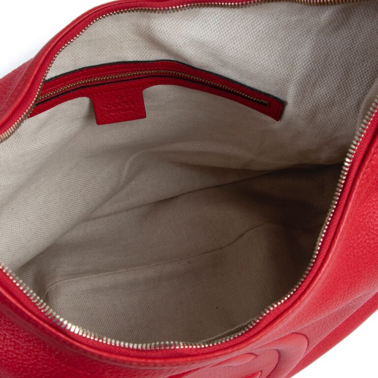 Gucci Red Soho Hobo Large Leather Shoulder Bag Labellov Buy