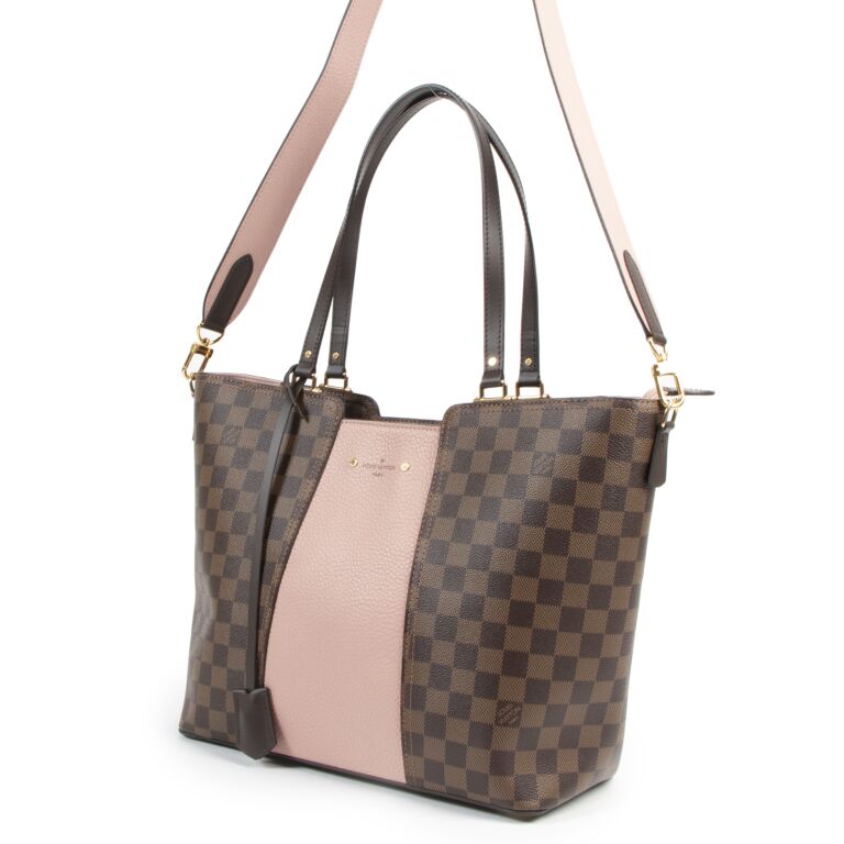 Louis Vuitton Magnolia Damier Ebene Canvas and Taurillon Leather Jersey Tote  at 1stDibs