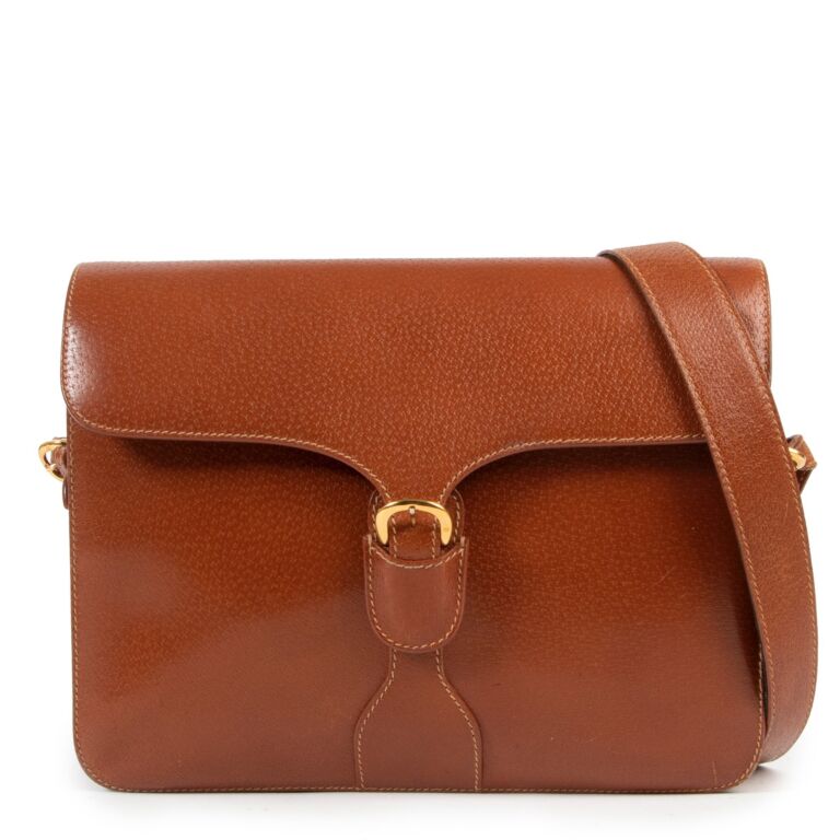 Gucci Cognac Vintage Web Crossbody Labellov Buy and Sell