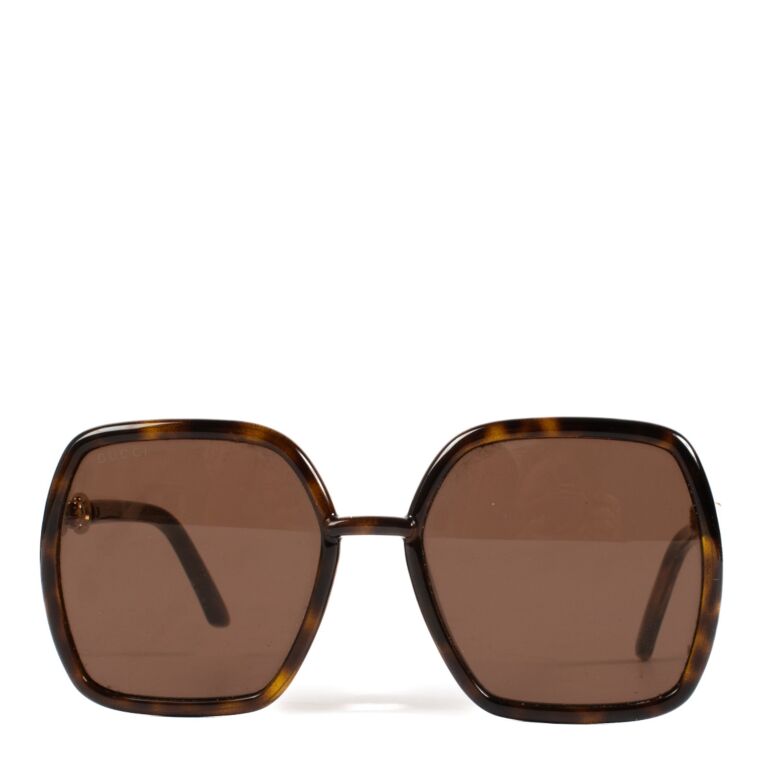 Gucci brown square sunglasses clearance