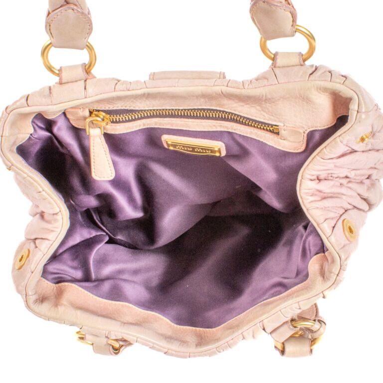 Miu Miu Dusty Pink Matelasse Top Handle Bag ○ Labellov ○ Buy and
