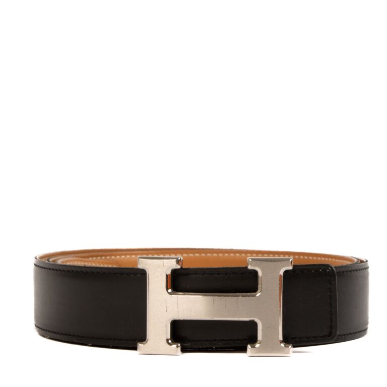 Hermès Black Reversible Constance Belt - size 95 ○ Labellov