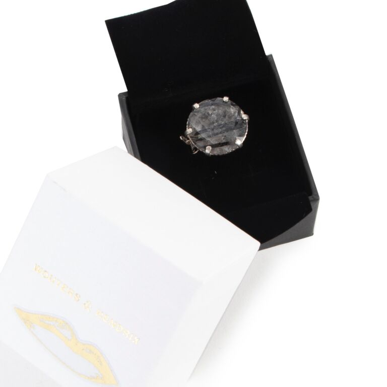 Wouters & Hendrix Rutilated Quartz Silver Ring - Size 52