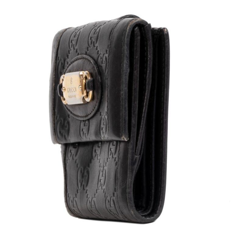 Gucci Black Monogram Wallet Labellov Buy and Sell Authentic
