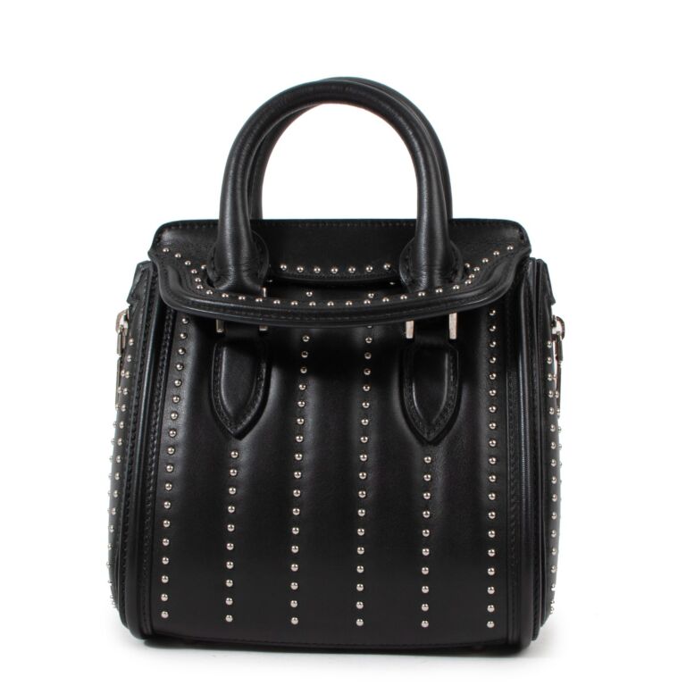 Alexander McQueen Black Studded Mini Heroine Bag Labellov