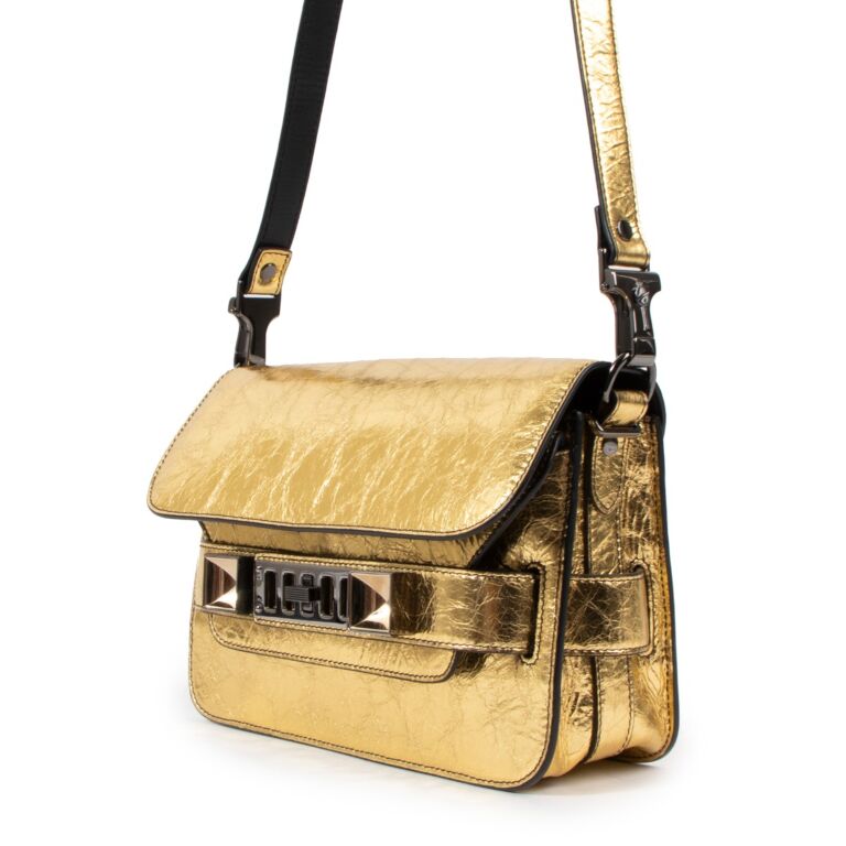 Proenza Schouler Aged Gold PS11 Mini Classic Bag Labellov