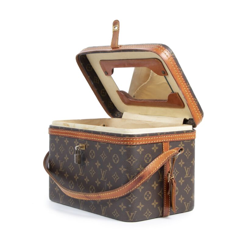 Louis Vuitton Monogram Vintage Vanity Trunk Bag Brown