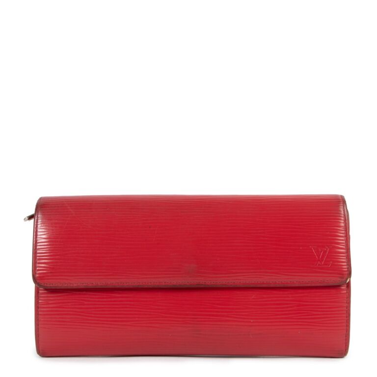 Louis Vuitton Red EPI Leather Sarah NM3 Wallet