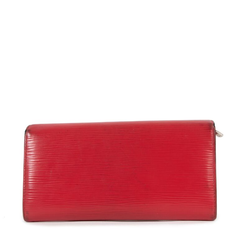 Pre-owned|Louis Vuitton Portefeuille Sarah Envelope Wallet Epi Leather Red