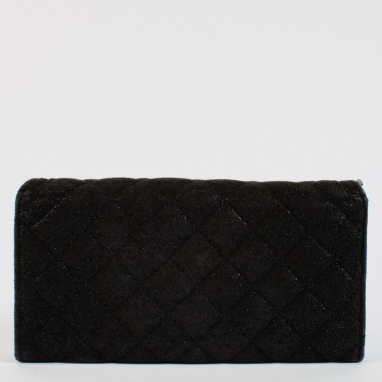 Stella McCartney Black Quilted Falabella Wallet ○ Labellov