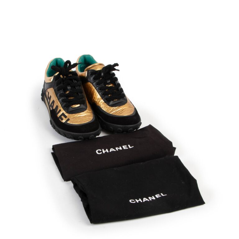 Chanel Black & Gold Sneakers - size 39 ○ Labellov ○ Buy and Sell