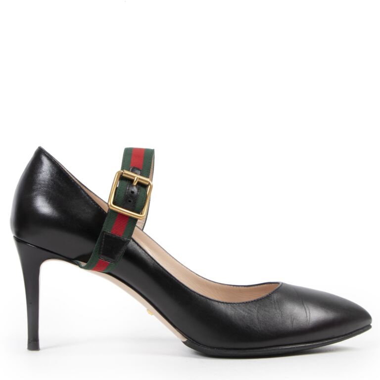gucci black heels