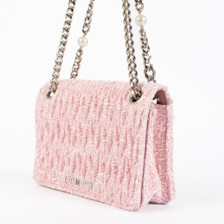 Mui Mui Rosa Matelassé Tweed Mini Bag ○ Labellov ○ Buy and Sell