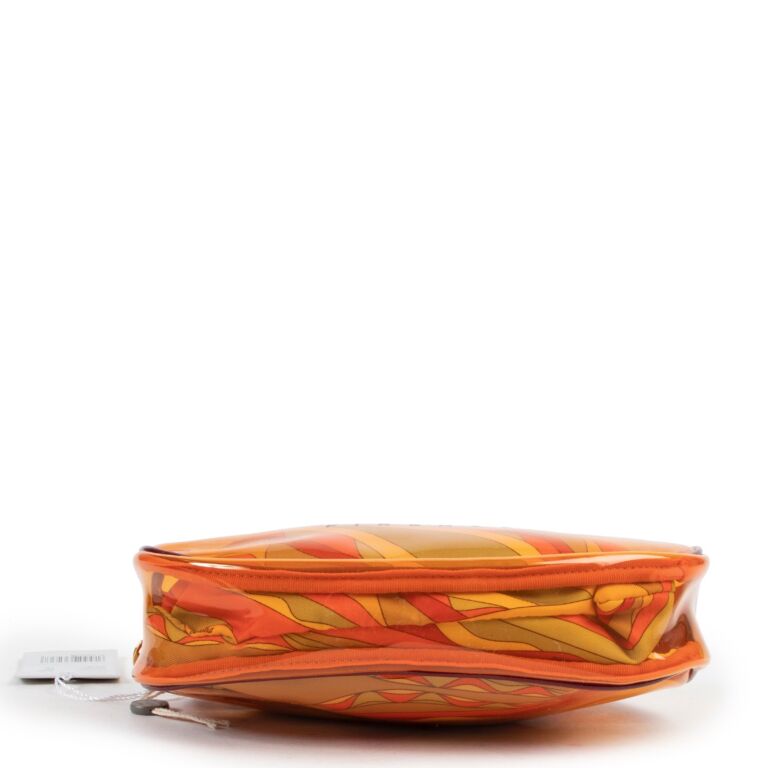 Orange best sale cosmetic bag