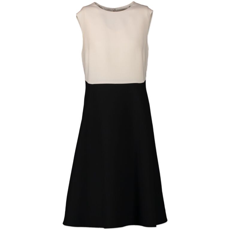 Valentino Black And White A line Dress Size IT48 Labellov