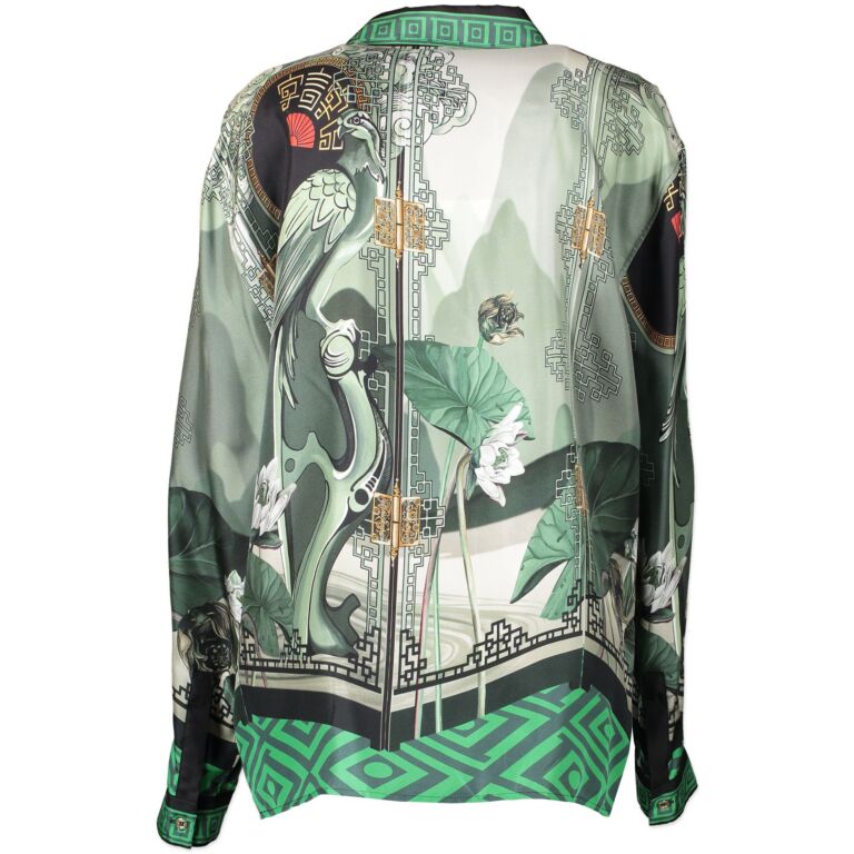 Versace Collection Green Printed Silk Blouse - size 50 ○ Labellov ○ Buy and  Sell Authentic Luxury