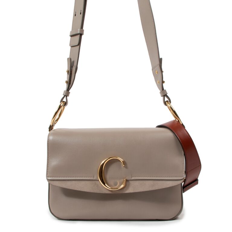 Chlo Motty Grey C Double Carry Shoulder Bag Labellov Buy