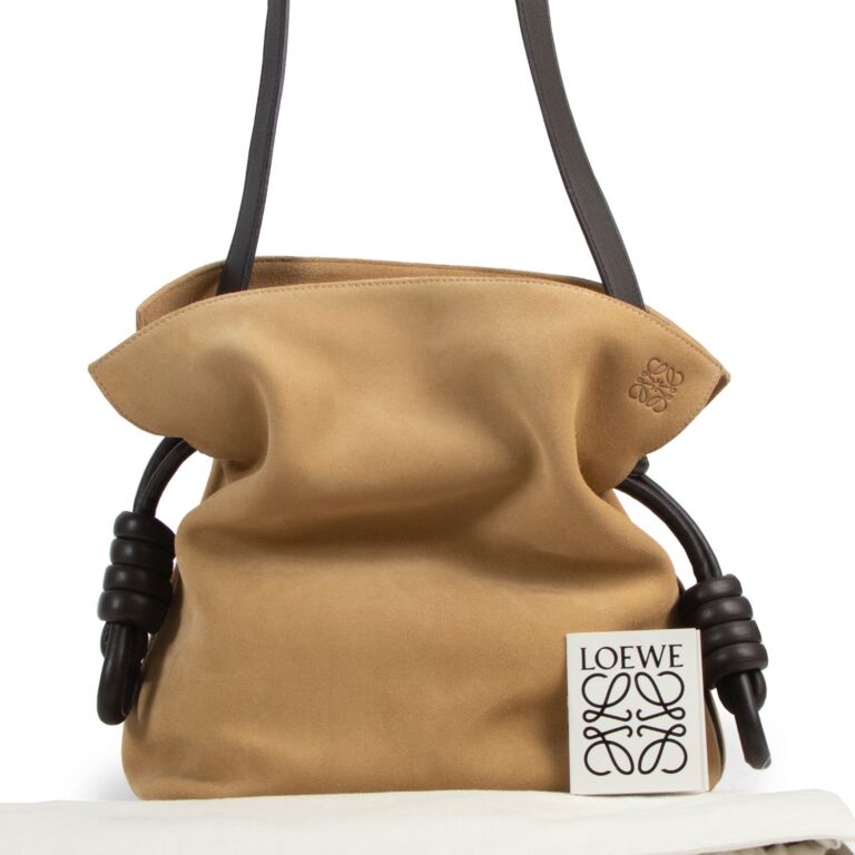 Authentic LOEWE Anagram Shoulder Cross Body Bag Suede Leather
