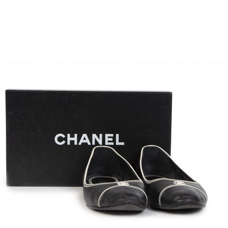 Chanel Black Quilted CC Ballerina Flats - Size 41.5 Eu/ 11.5 US