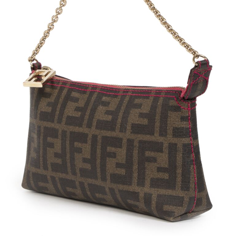 FENDI Authentic Vintage Zucca Pochette Shoulder Bag