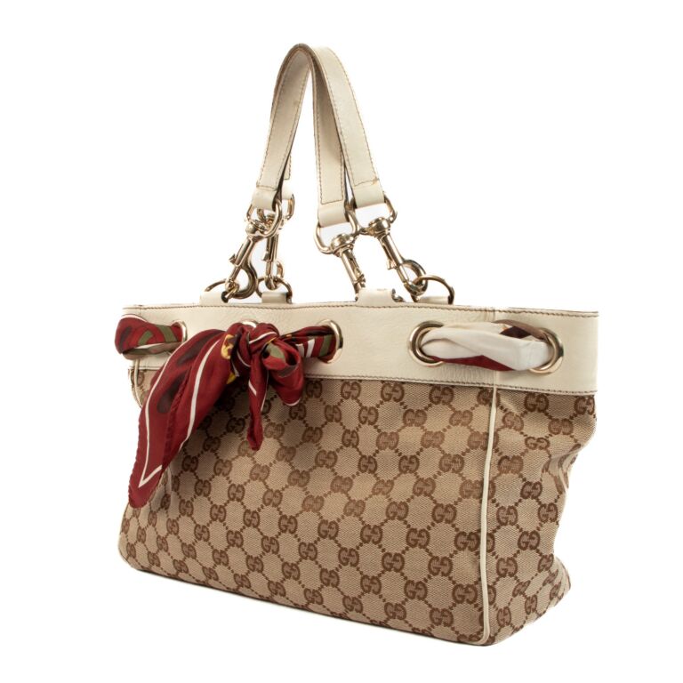 Gucci bag with scarf best sale