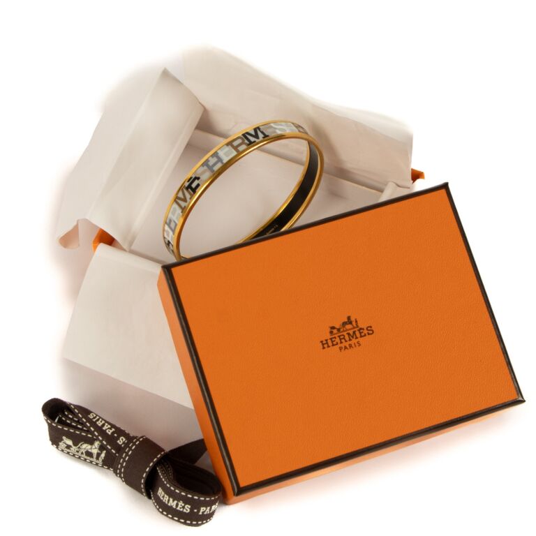 アクセサリー HERMES agata bangle MENS gold HERMES Agata Bangle Bracelet Yellow Leather Gp Gold Hardware
