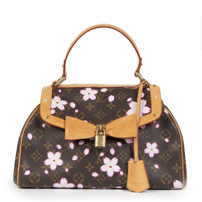 Louis Vuitton Cherry Blossom retro bag x Takashi Murakami Brown Cloth  ref.110009 - Joli Closet