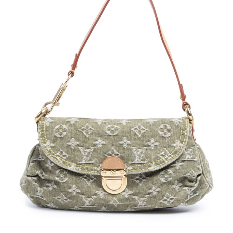 Louis Vuitton Pleaty Green Denim Bag Labellov Buy and Sell