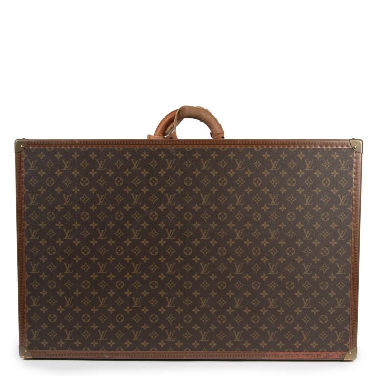 Concorde Louis Vuitton Alzer Suitcase 80 M21222 Monogram Canvas 2 TRUNK  TRUNK BANDS Brown Cloth ref.829589 - Joli Closet