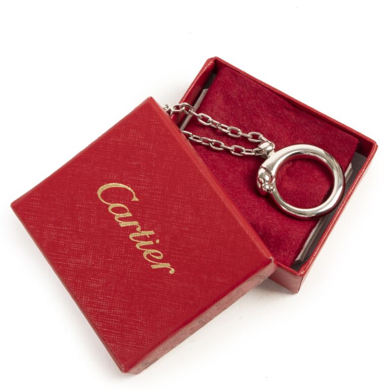 Cartier Silver Metal Jaguar Hoop Key Chain Labellov Buy and Sell ...
