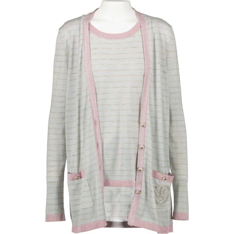 Chanel Cruise 2009 Light Blue Cashmere Knit Cardigan/Top