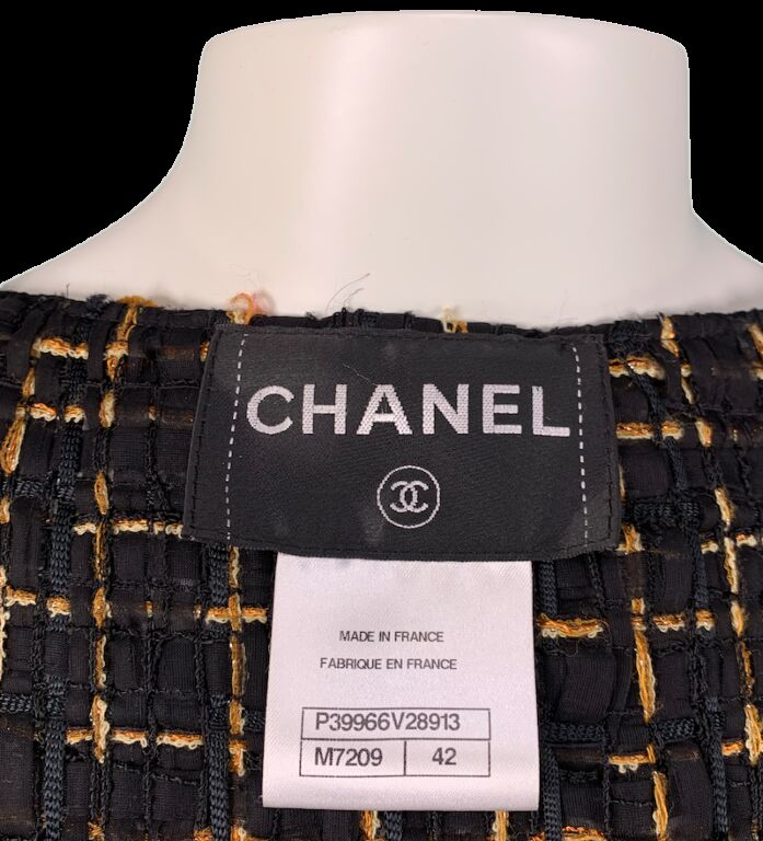 Chanel Black Tweed Jacket - Size 42