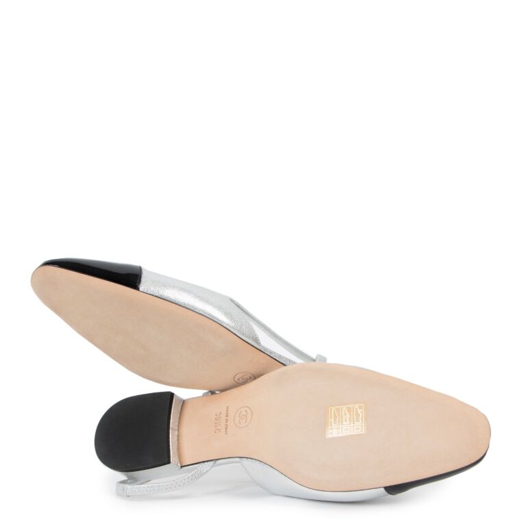 Silver slingback deals flats