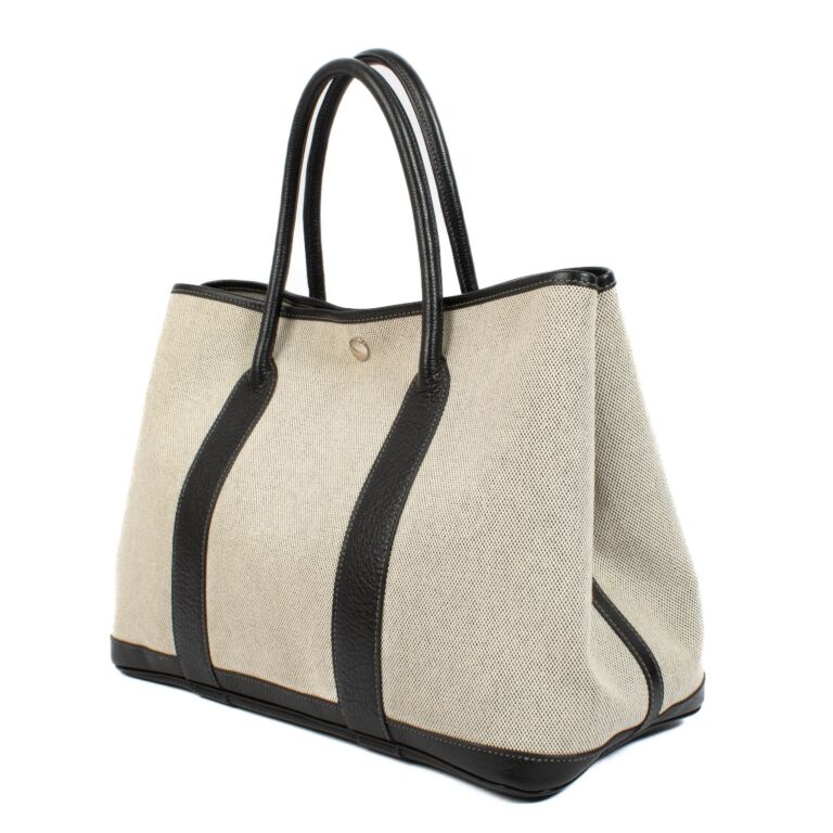 HERMES Garden Party 36 カーフスキン ハンドバッグ【ランク:B】 HERMES GARDEN PARTY 36 BLACK VACHE COUNTRY - BJ Luxury