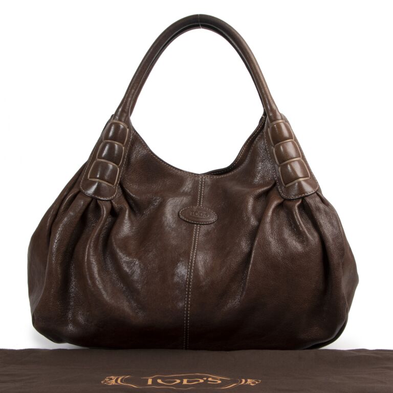 Leather handbag Tod's Brown in Leather - 23267437